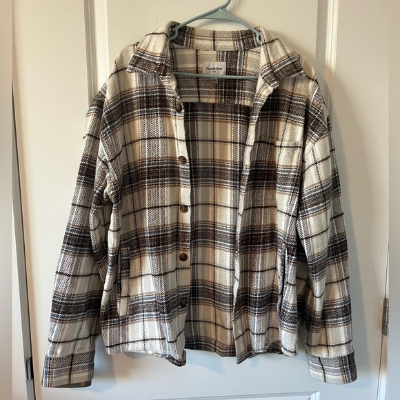 Goodfellow & Co Other - Goodfellow Plaid Shirt Jacket Button Up 100% Cotton